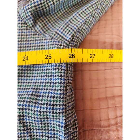 GUC LL Bean XL Long Sleeve Button Down Blue Black Green Houndstooth 298276 - Picture 5 of 6